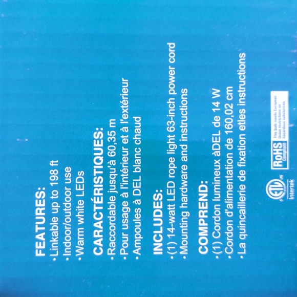 LED Rope Light 18ft indoor/outdoor use - Picture 2 of 3